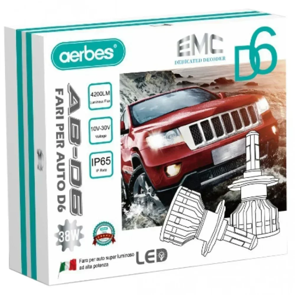 Λάμπες Αυτοκινήτου D6 SMD H4 4200lm LED 6000K Ψυχρό Λευκό 10-30V 38W 2τμχ