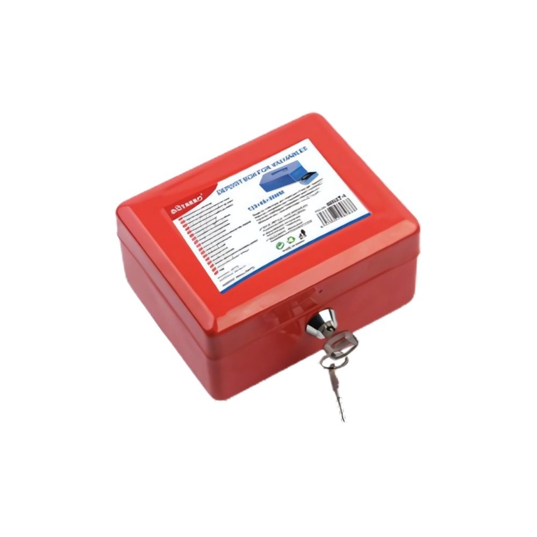 Μεταλλικός κουμπαράς Motarro 12.5x9x5.5εκ Κόκκινο MI027-1