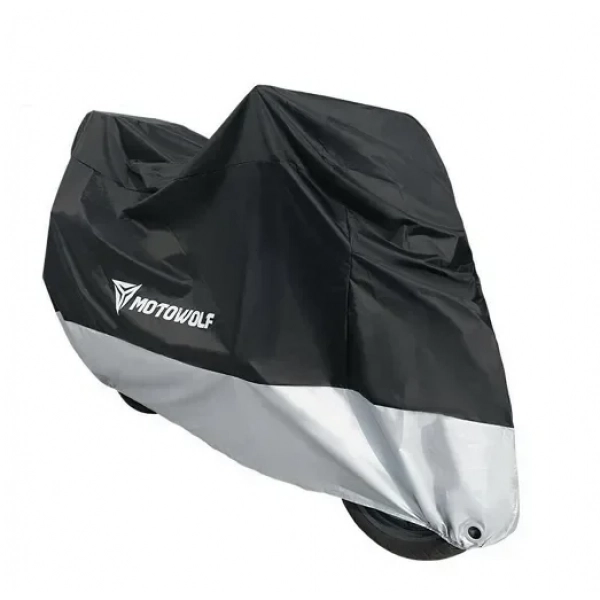 Motowolf Αδιάβροχη κουκούλα μοτοσυκλέτας L 220x95x110 cm - Μαύρο ασημί RA-55