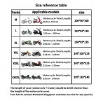 Motowolf Αδιάβροχη κουκούλα μοτοσυκλέτας XL 230x95x125 cm - Μαύρο ασημί RA-55 - Image 3