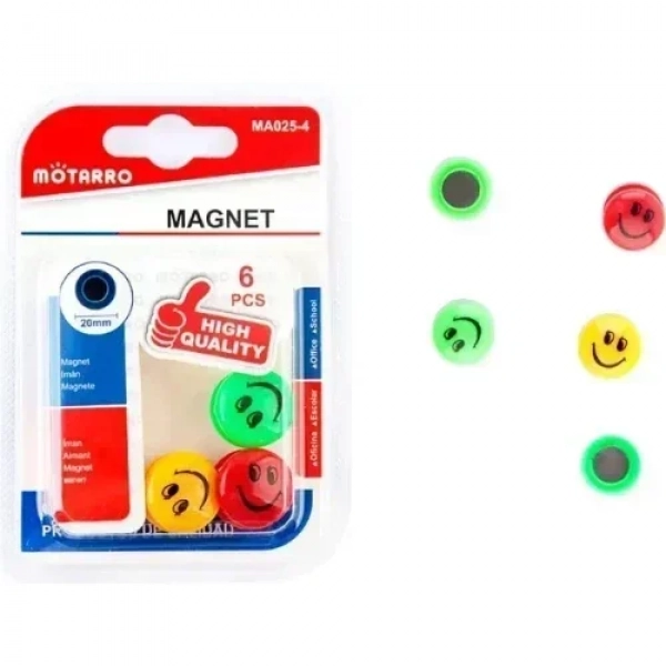 Σετ Μαγνητάκια Χαμογελάκια Motarro MA025-4 6τμχ