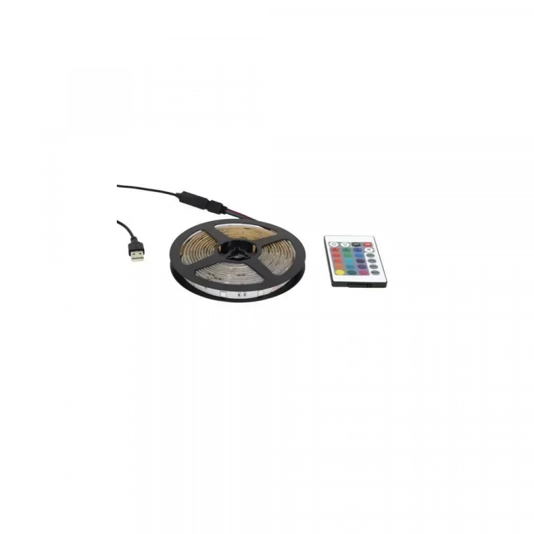 Εύκαμπτη Ταινία 30 LED RGB μήκους 100 cm με Τηλεχειριστήριο, από Πλαστικό - Aria Trade