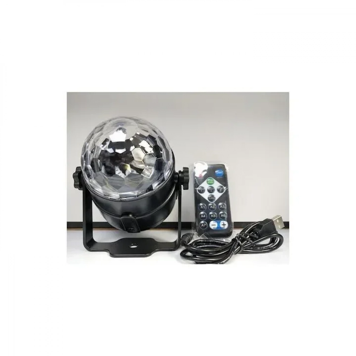 Bailong Mini Magic Ball Διακοσμητικό Φωτιστικό με Φωτισμό RGB Party Light LED σε Μαύρο Χρώμα