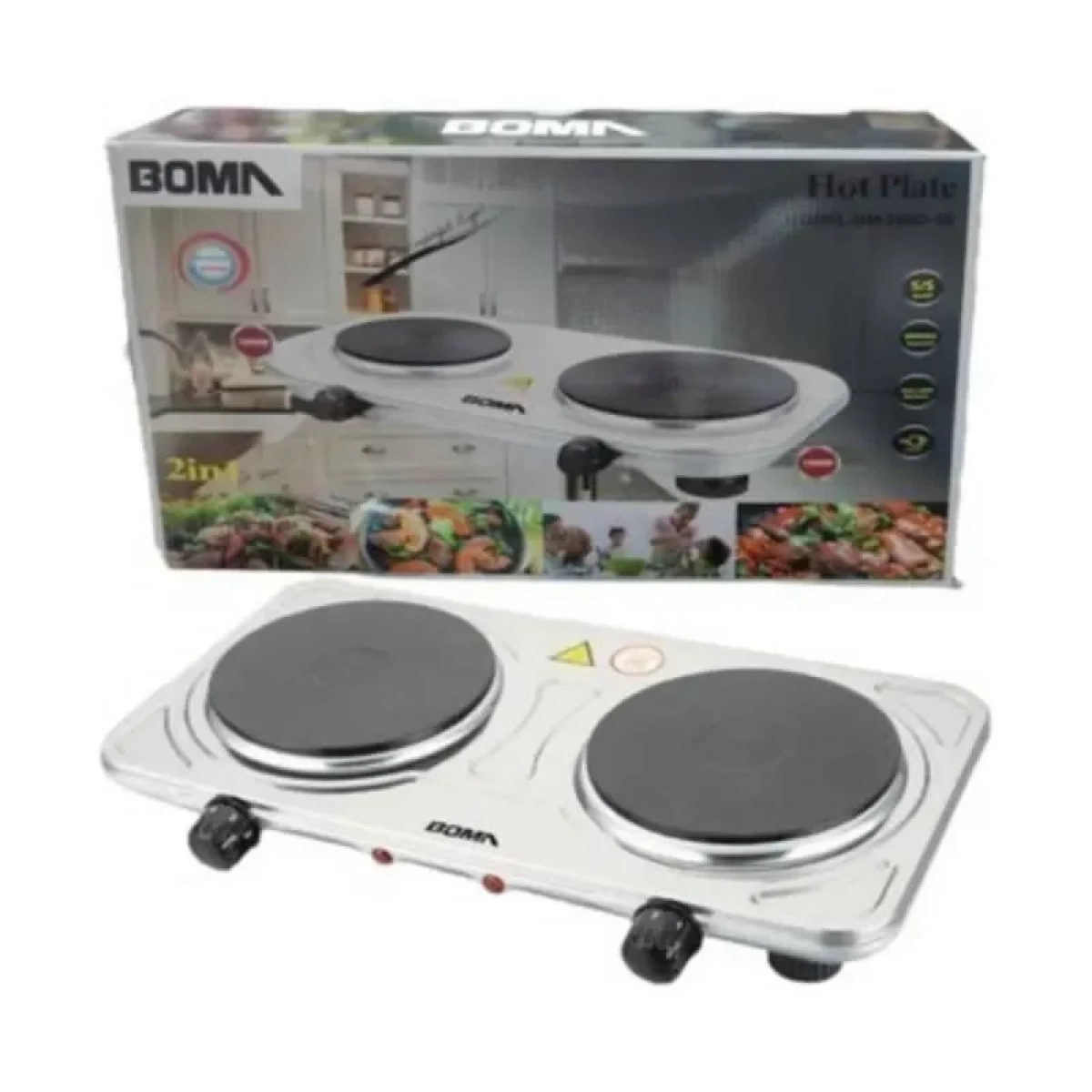 BOMA Ηλεκτρική Επιτραπέζια Εστία Διπλή 220-240V BM-200K-1S