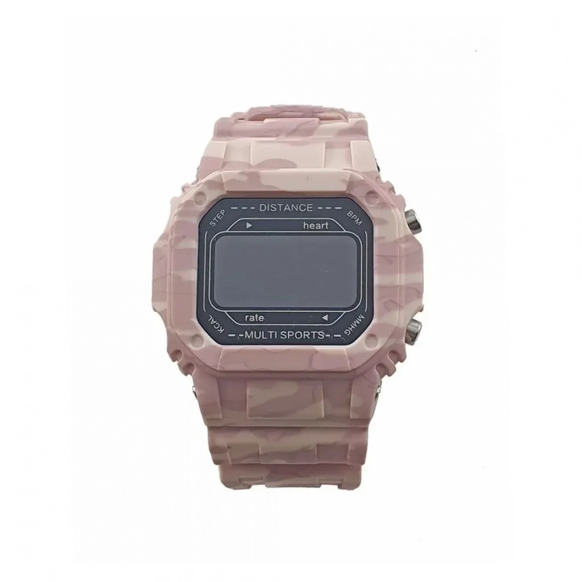 SQR I2 Smartwatch με Παλμογράφο (Ροζ Camo) (1052)