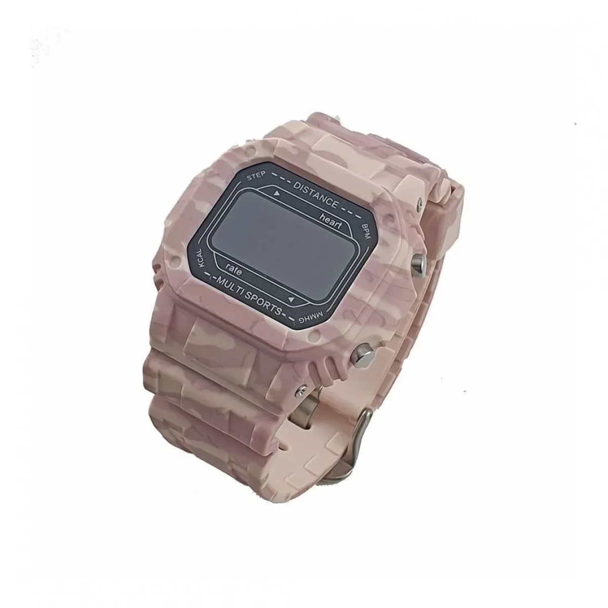 SQR I2 Smartwatch με Παλμογράφο (Ροζ Camo) (1052)