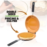 Διπλό αντικολλητικό τηγάνι για pancakes και ομελέτες 20x15x5εκ Κίτρινο
