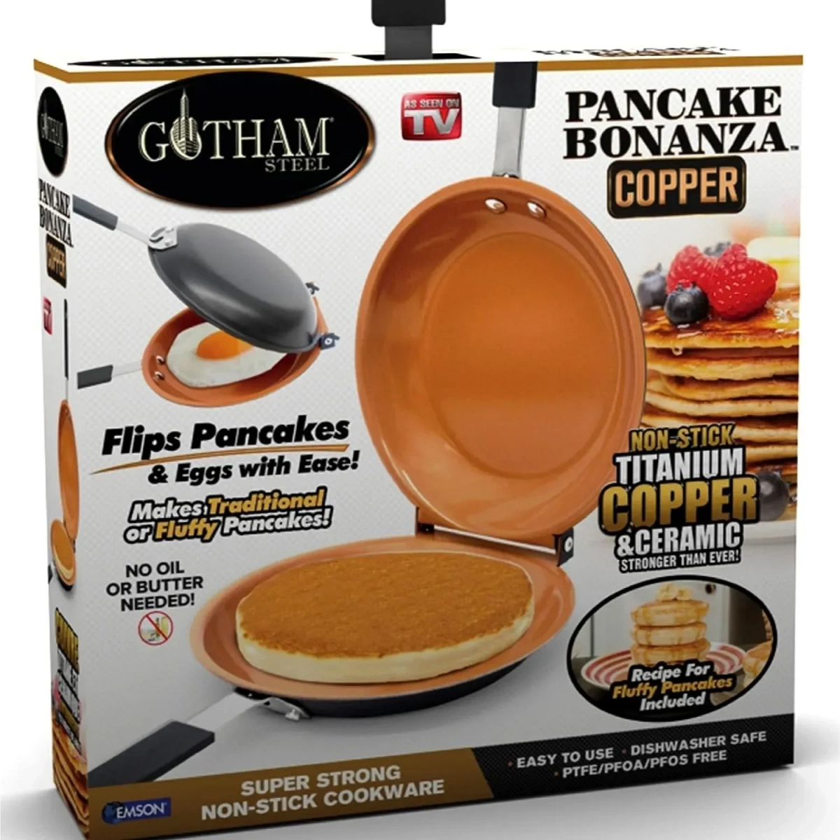 Διπλό αντικολλητικό τηγάνι για pancakes και ομελέτες 20x15x5εκ Κίτρινο