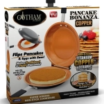 Διπλό αντικολλητικό τηγάνι για pancakes και ομελέτες 20x15x5εκ Κίτρινο