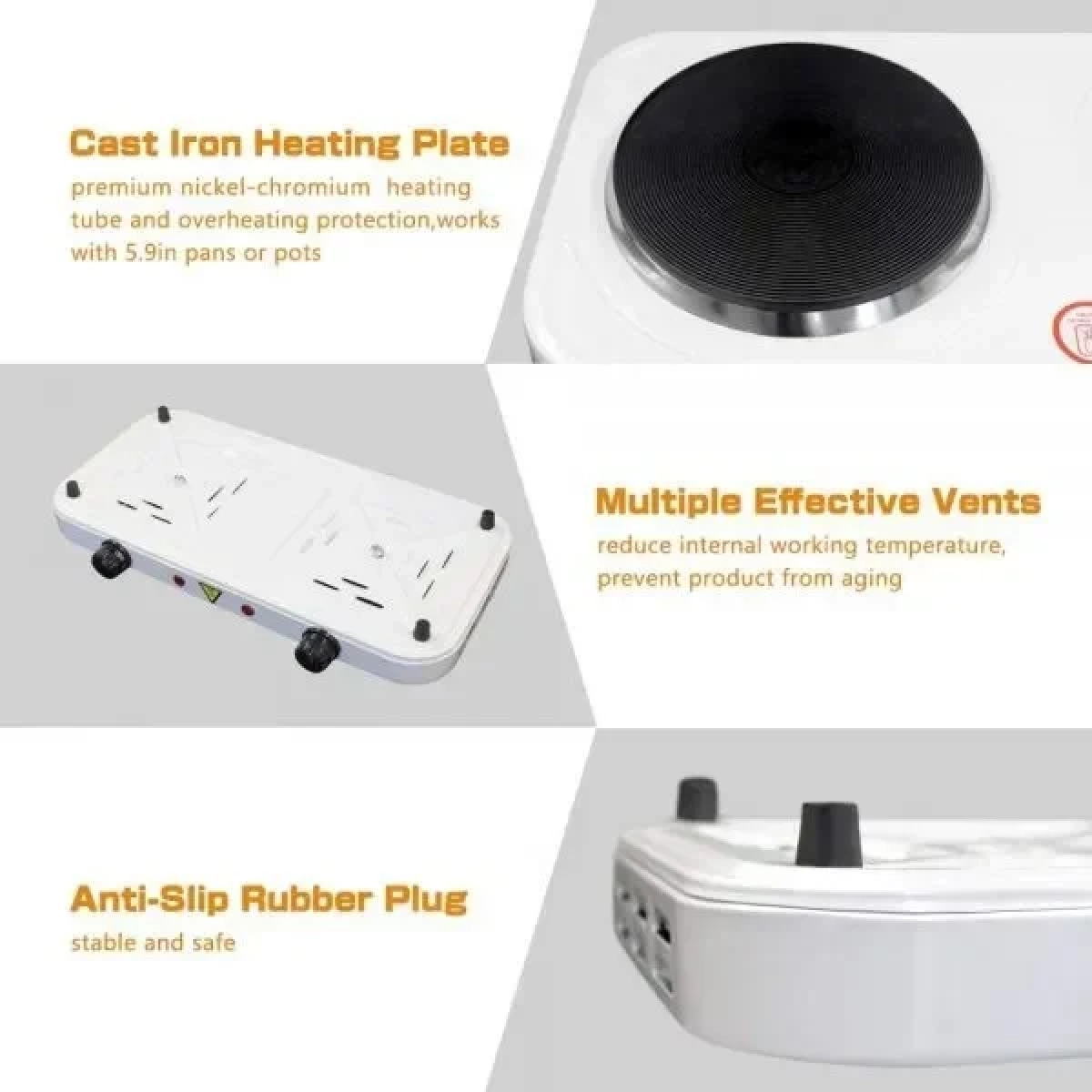 BOMA Ηλεκτρική Επιτραπέζια Εστία Διπλή 220-240V BM-200K-1S