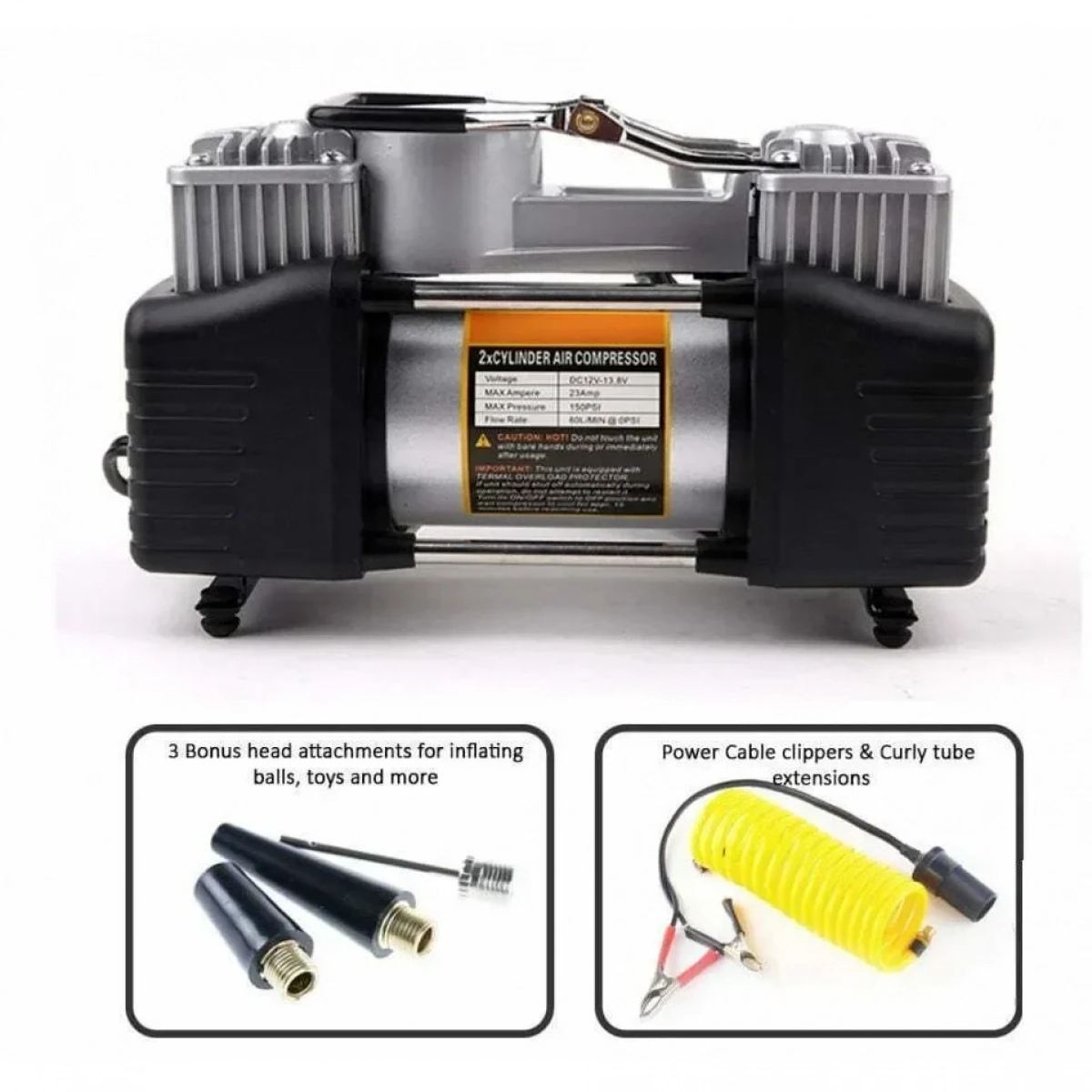 Τρόμπα Αυτοκινήτου με Καλώδιο Αναπτήρα 12V YT-202 (2896)