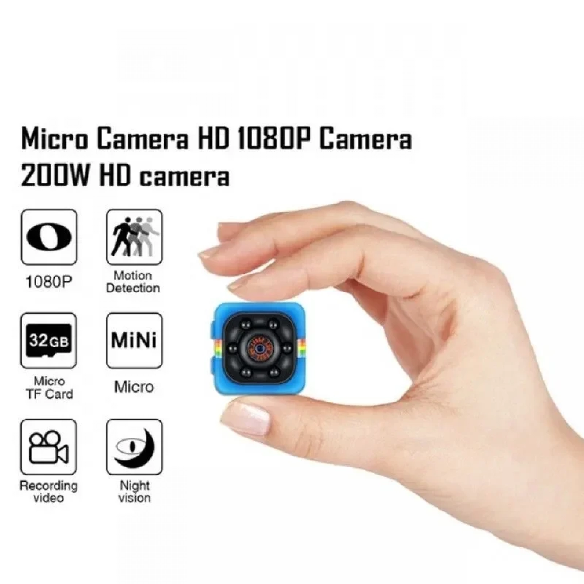 Super Mini Car/Drone Κάμερα FHD DVR 1080P - OEM SQ11 - Blue