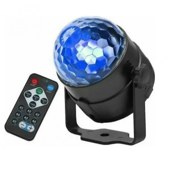 RGB LED Προβολέας DISCO BALL K7056, 3x1W + τηλεχειριστήριο