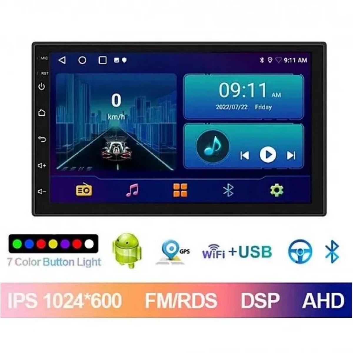 Ηχοσύστημα Αυτοκινήτου Universal 2DIN (Bluetooth/USB/GPS) με Οθόνη Αφής 7" 8706