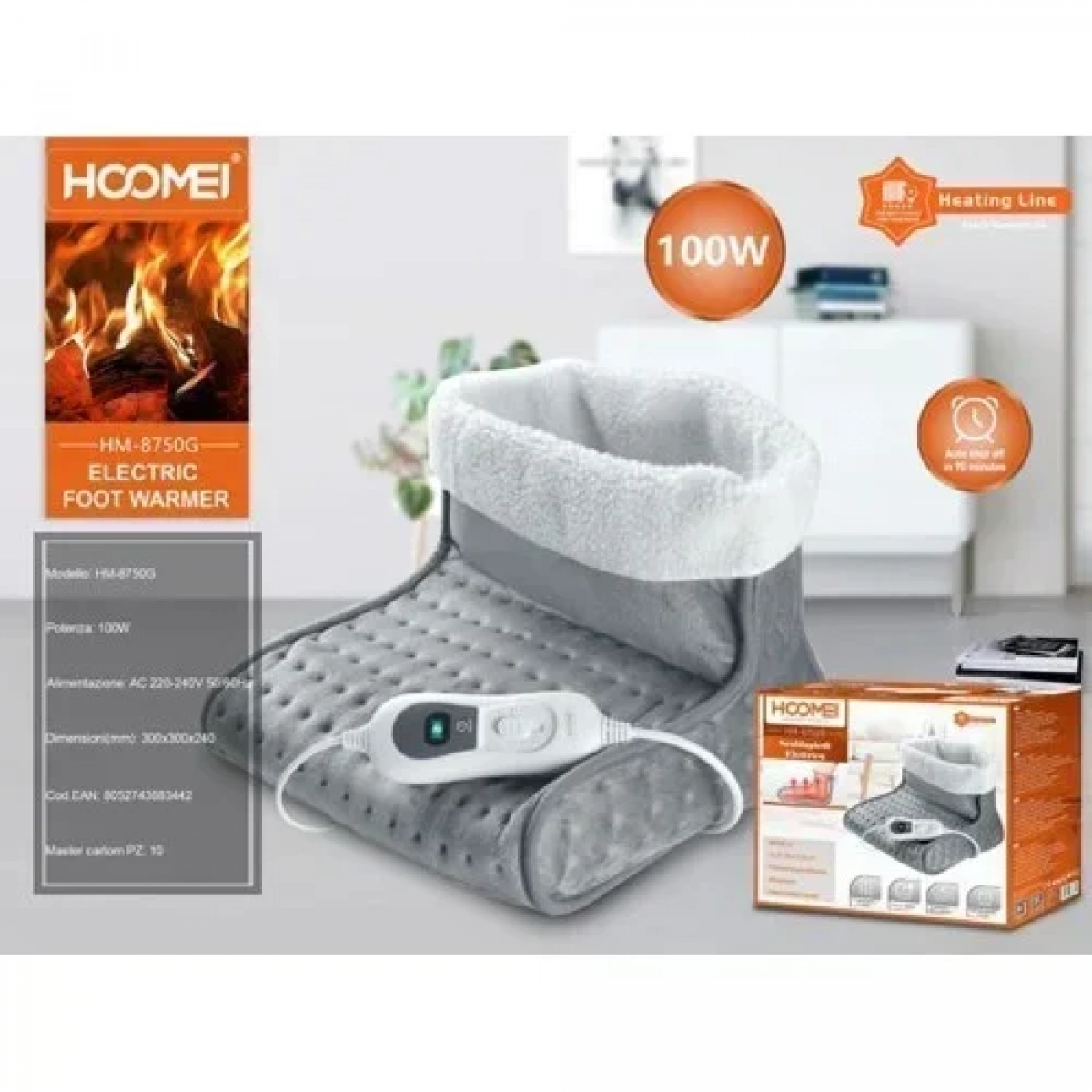 Hoomei HM-8750 Ηλεκτρική Θερμοφόρα Ποδιών