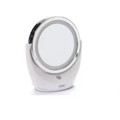 Hoomei Καθρέπτης Μακιγιάζ Επιτραπέζιος με Φως Zoom x10 11cm Λευκός