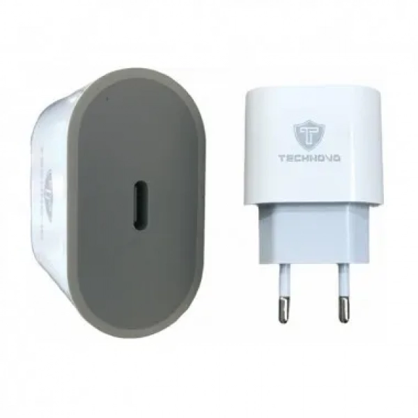 Technovo Φορτιστής Χωρίς Καλώδιο με Θύρα USB-C 20W Λευκός (TN-C008)