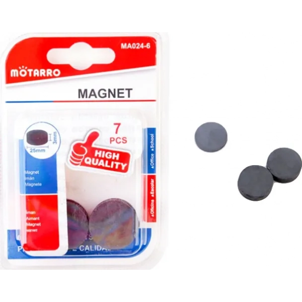 Μαγνητάκια 25*3mm Σετ 7τεμ. Motarro MΑ024-6
