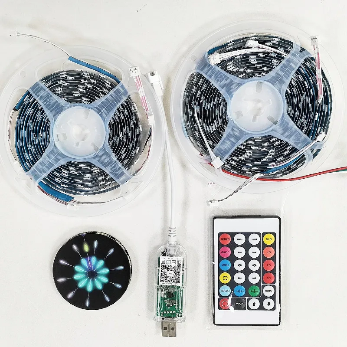 Ezra Ταινία LED Τροφοδοσίας USB (5V) RGB Μήκους 5m Σετ με Τηλεχειριστήριο και Τροφοδοτικό Τύπου SMD5050 EZRA-5050 - Image 2