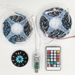Ezra Ταινία LED Τροφοδοσίας USB (5V) RGB Μήκους 5m Σετ με Τηλεχειριστήριο και Τροφοδοτικό Τύπου SMD5050 EZRA-5050 - Image 2