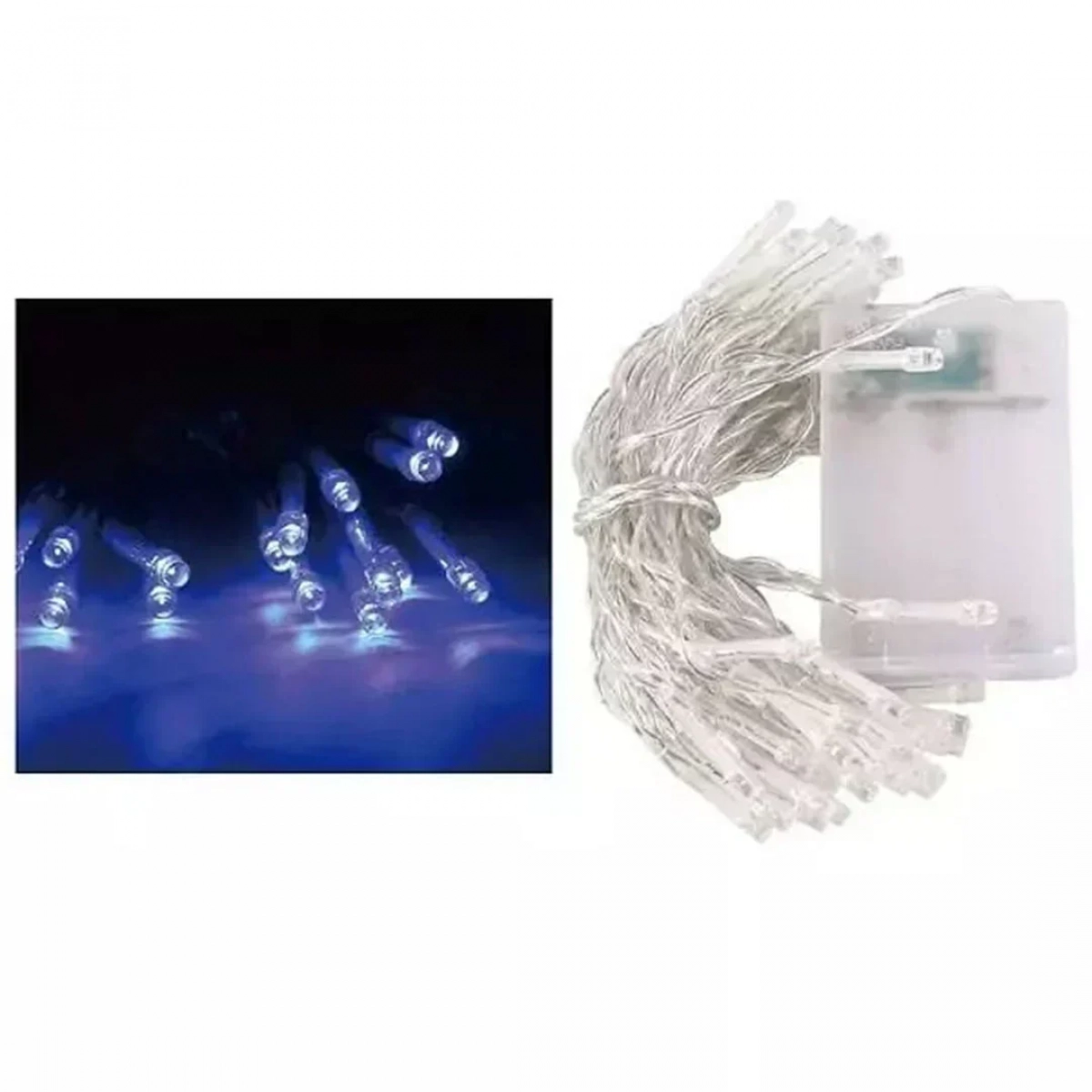 10 Χριστουγεννιάτικα Λαμπάκια LED Μπλε 1μ Arrango AN57463