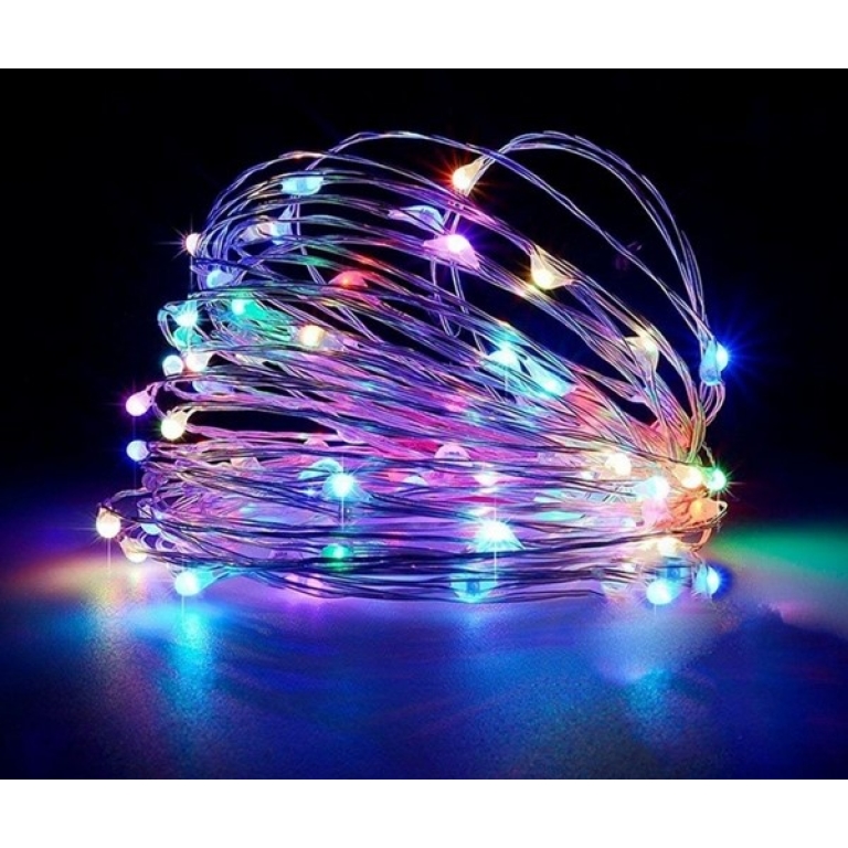 10 Χριστουγεννιάτικα Λαμπάκια LED Πολύχρωμα Arrango AN57487