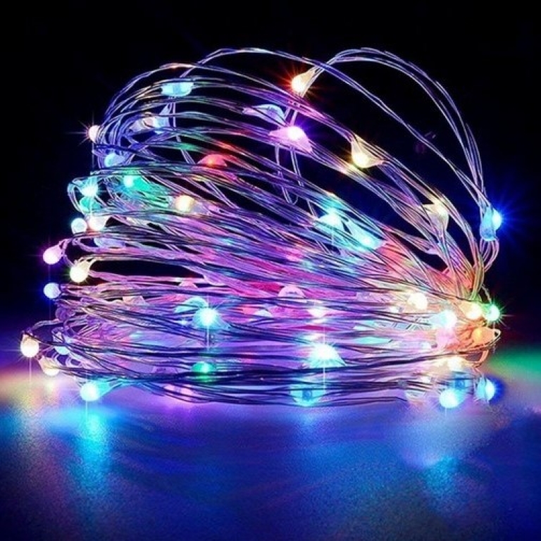 10 Χριστουγεννιάτικα Λαμπάκια LED Πολύχρωμα Arrango AN79363