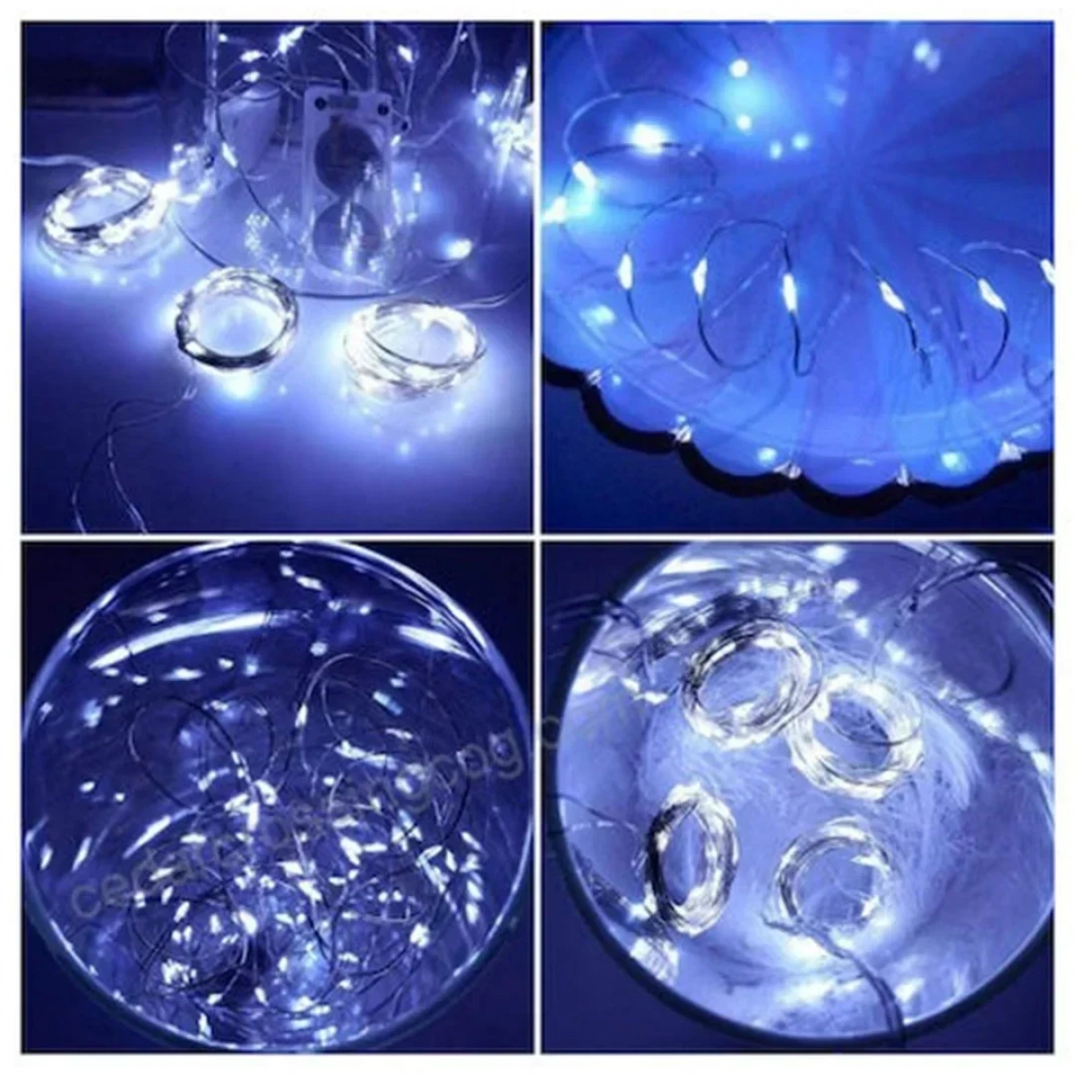 10 Χριστουγεννιάτικα Λαμπάκια LED Ψυχρό Λευκό Arrango AN79361