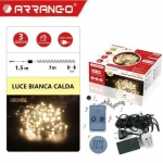 100 Χριστουγεννιάτικα Λαμπάκια LED Θερμό Λευκό 8.5Μ Arrango AN76691