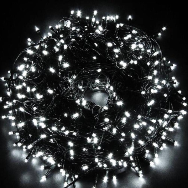 200 Χριστουγεννιάτικα Λαμπάκια LED Αδιάβροχα IP44 Ψυχρό Λευκό 20Μ σε Σειρά με Πράσινο Καλώδιο Arrango AN57499