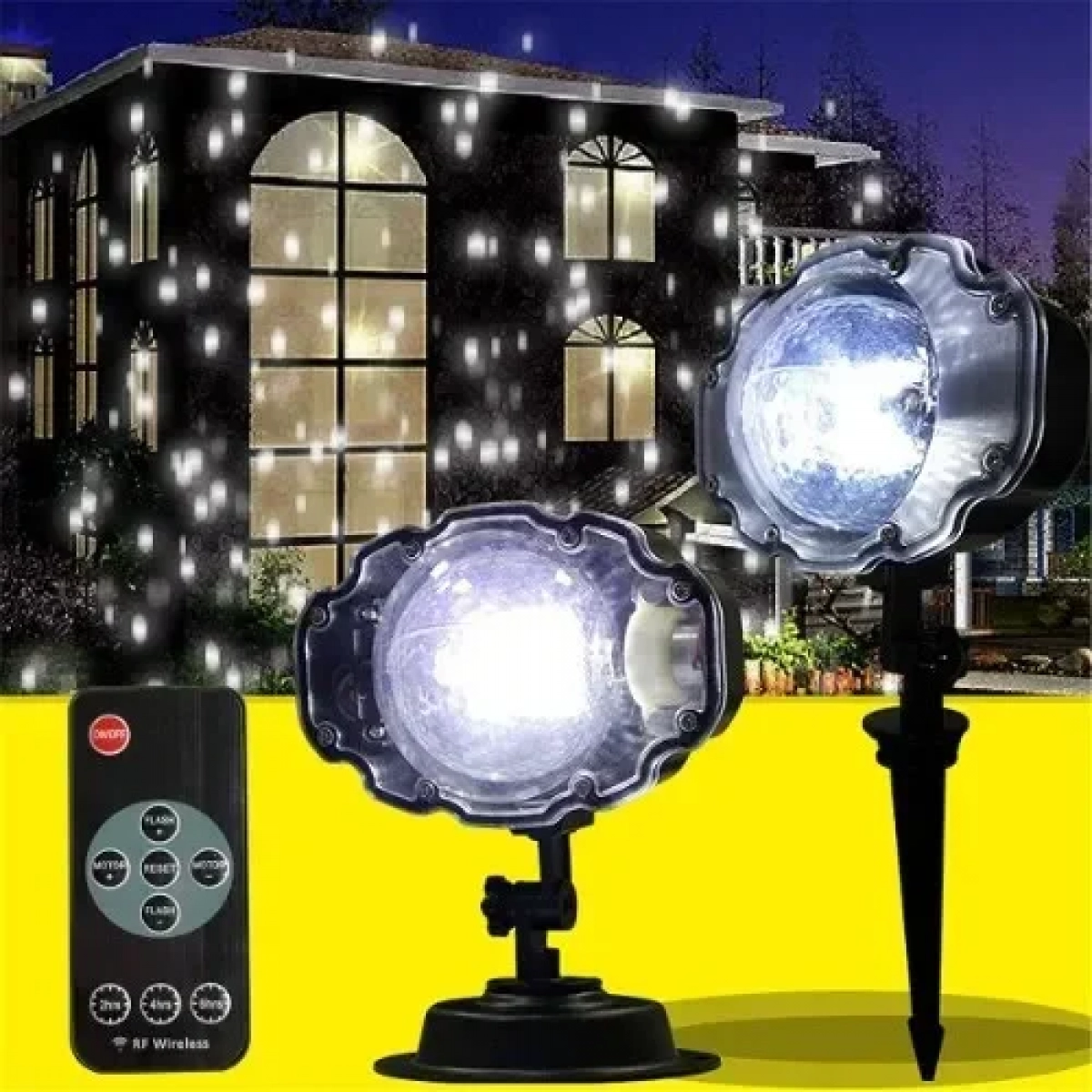 ΝΥΧΤΕΡΙΝΟΣ ΧΡΙΣΤΟΥΓΕΝΝΙΑΤΙΚΟΣ ΦΩΤΙΣΜΟΣ LASER – CHRISTMAS SNOW FLOWER LAMP ΛΕΥΚΟ