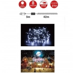 600 Χριστουγεννιάτικα Λαμπάκια LED Ψυχρό Λευκό 42m Arrango AN79649