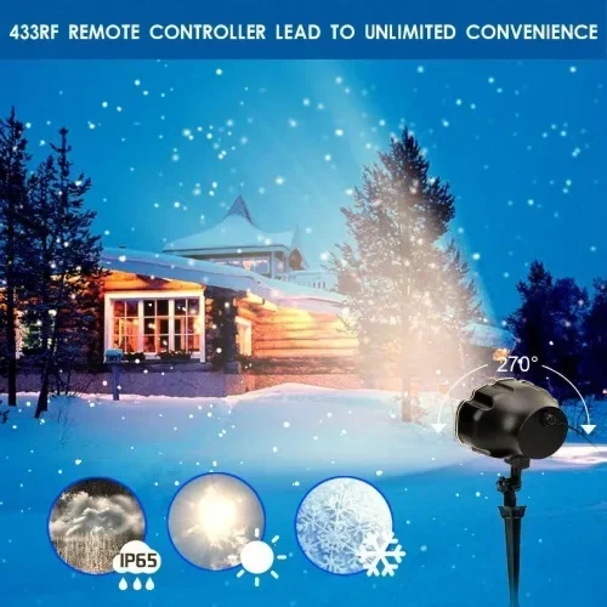 ΝΥΧΤΕΡΙΝΟΣ ΧΡΙΣΤΟΥΓΕΝΝΙΑΤΙΚΟΣ ΦΩΤΙΣΜΟΣ LASER – CHRISTMAS SNOW FLOWER LAMP ΛΕΥΚΟ