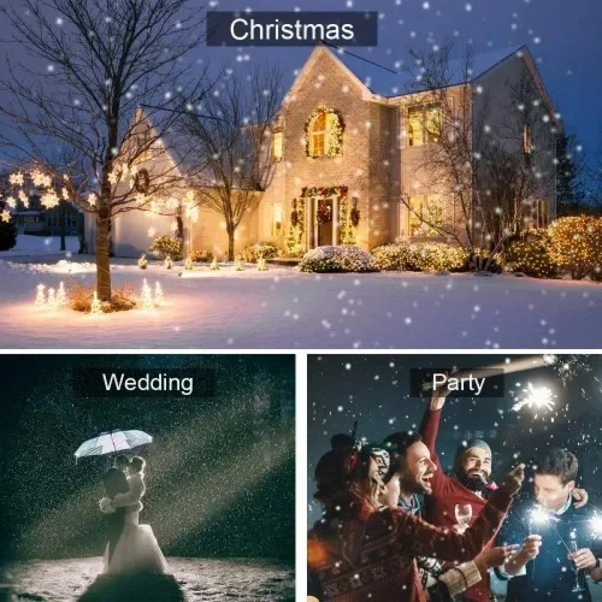 ΝΥΧΤΕΡΙΝΟΣ ΧΡΙΣΤΟΥΓΕΝΝΙΑΤΙΚΟΣ ΦΩΤΙΣΜΟΣ LASER – CHRISTMAS SNOW FLOWER LAMP ΛΕΥΚΟ