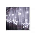 LED Χριστουγεννιάτικα Φωτάκια Ασύμμετρη Κουρτίνα 3μ σε Σχήμα Αστεριού 100 LED Ψυχρό Λευκό