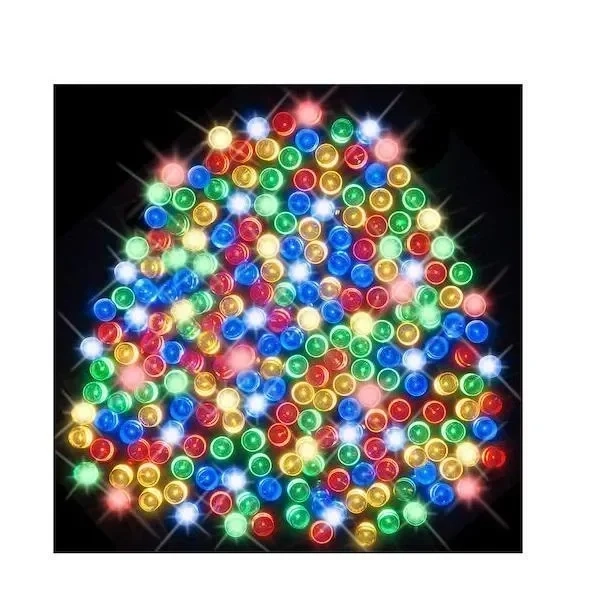 100 Χριστουγεννιάτικα Λαμπάκια LED Πολύχρωμα 8μ Ηλιακά σε Σειρά