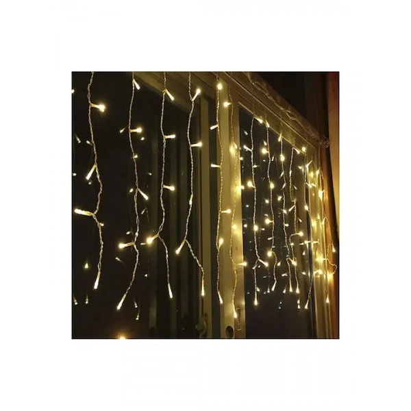 Χριστουγεννιάτικα Λαμπάκια LED Λευκά 3μ x 180εκ τύπου Κουρτίνα