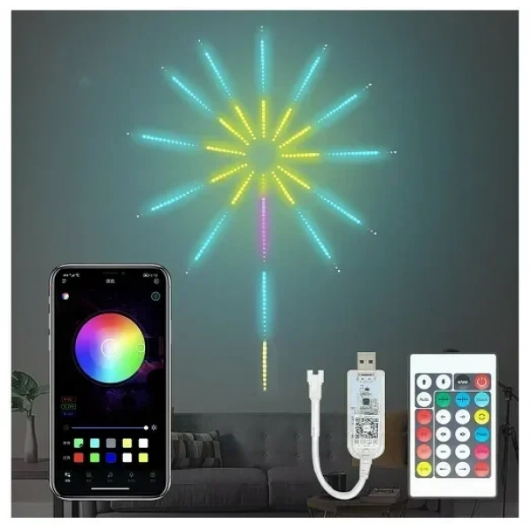 Ezra Ταινία LED Τροφοδοσίας USB (5V) RGB Μήκους 5m Σετ με Τηλεχειριστήριο και Τροφοδοτικό Τύπου SMD5050 EZRA-5050