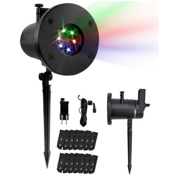 Αδιάβροχος Προβολέας Laser Led με 12 Μοτίβα Φωτισμού 00009578 Aria Trade