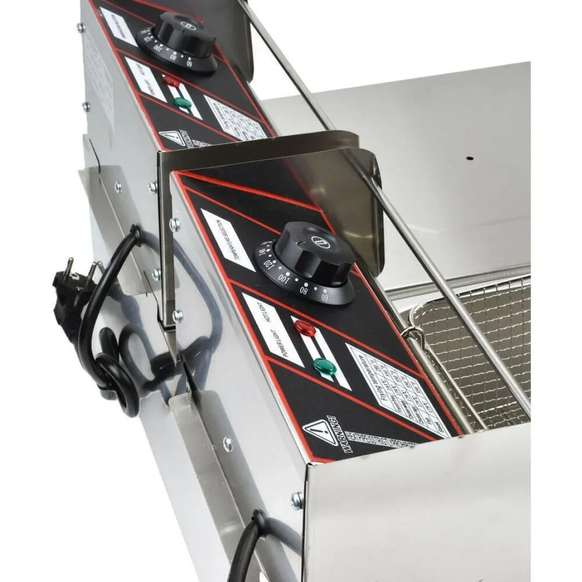Ανοξείδωτη Διπλή Επαγγελματική Φριτέζα 5000W 12L OEM OG-DF12 - Ασημί
