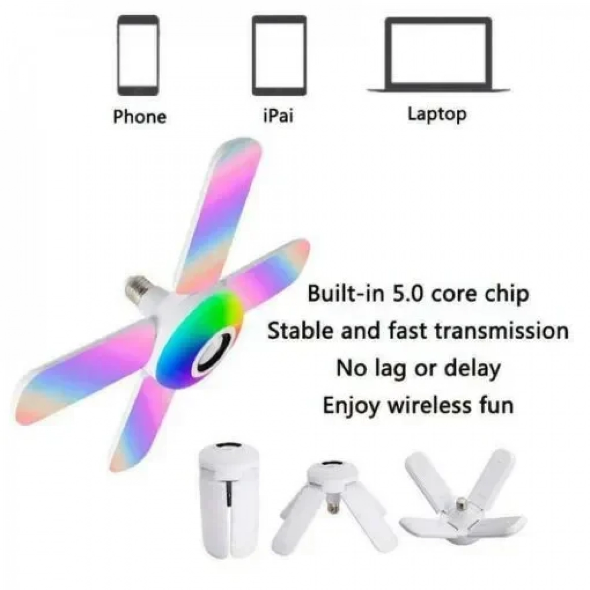 Smart Λάμπα LED 50W για Ντουί E27 RGB CPH 8048 Λευκό