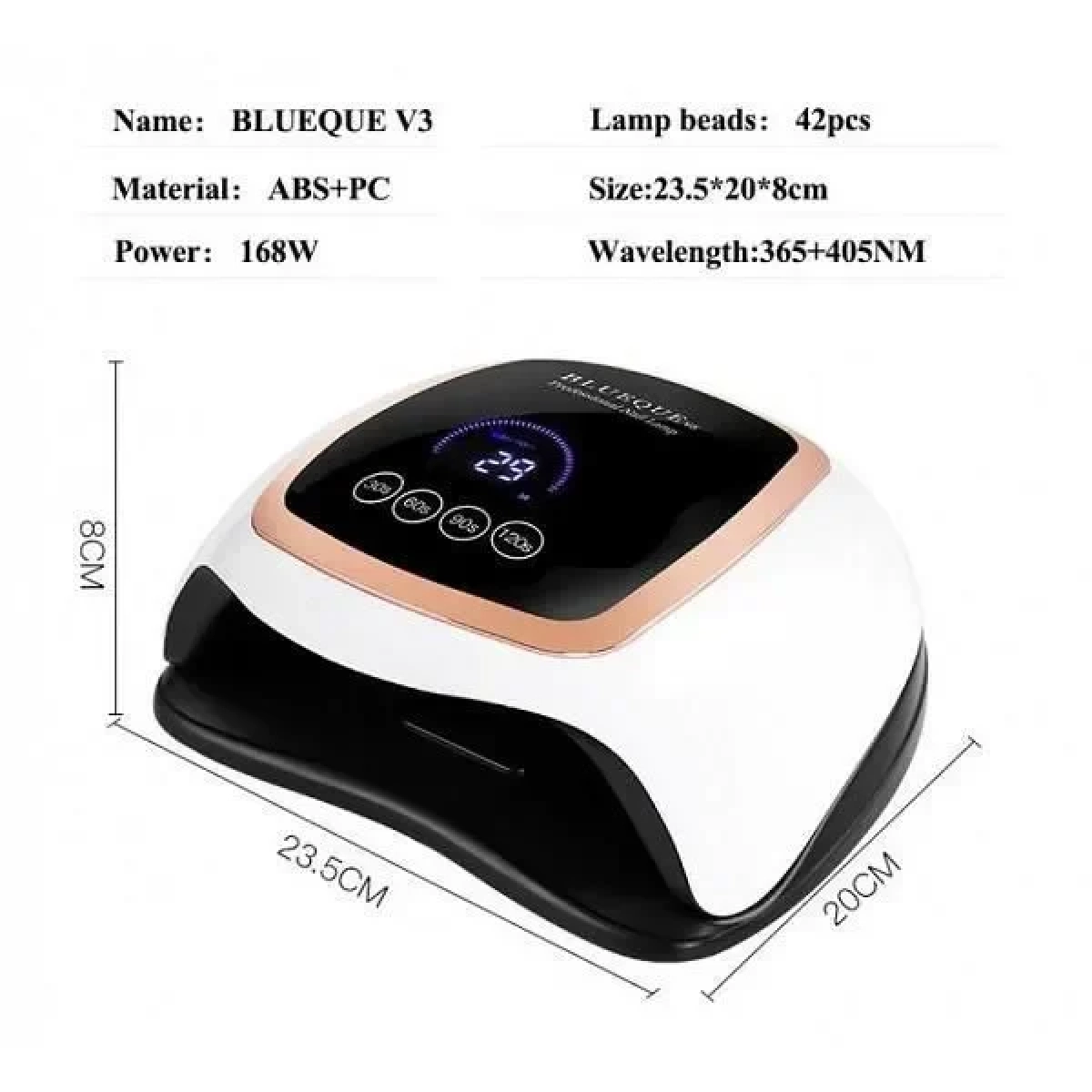 Επαγγελματικό Φουρνάκι Νυχιών UV/LED – 168W – BQV3 – OEM