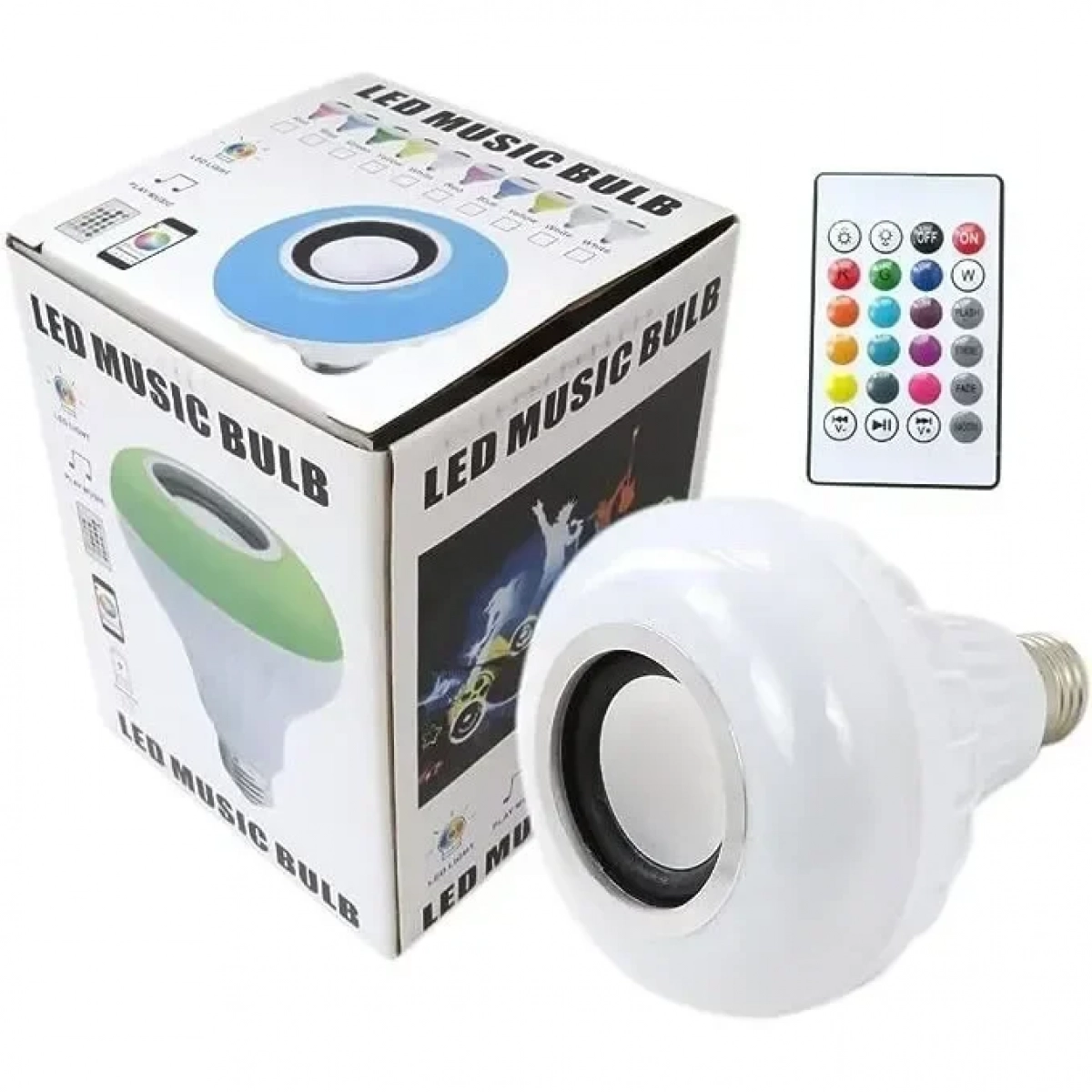 Λάμπα LED με Ηχείο Bluetooth και Ασύρματο Χειριστήριο RGBW για Ντουί E27 RGBW 1000lm 60681 - Image 6