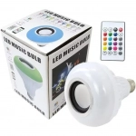 Λάμπα LED με Ηχείο Bluetooth και Ασύρματο Χειριστήριο RGBW για Ντουί E27 RGBW 1000lm 60681 - Image 6