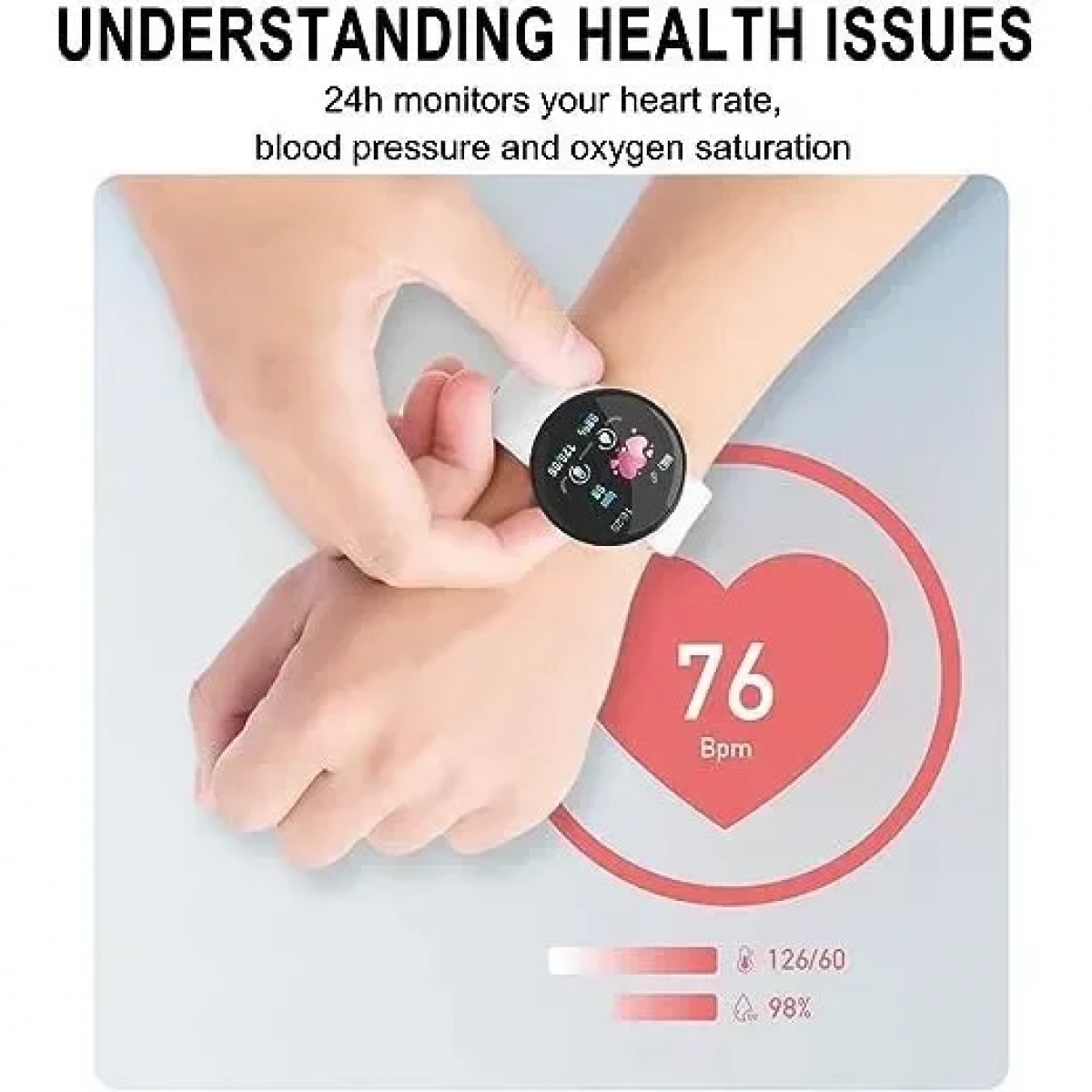 Αδιάβροχο IP67 Smartwatch Ρολόι D18 44mm Activity Tracker Smart Watch - Ροζ