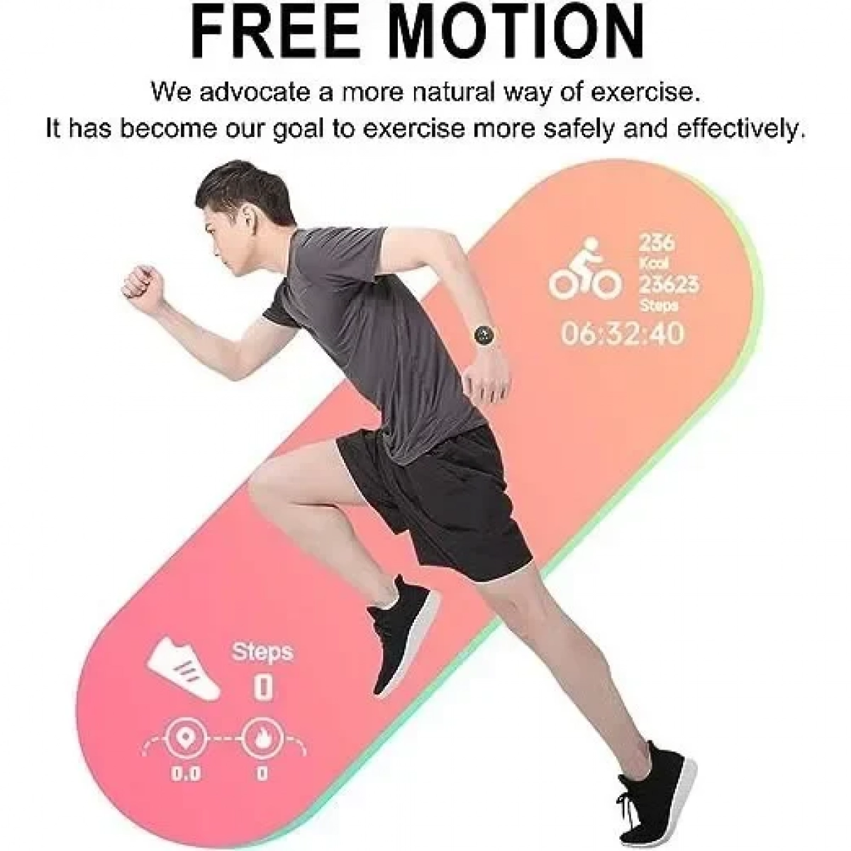 Αδιάβροχο IP67 Smartwatch Ρολόι D18 44mm Activity Tracker Smart Watch - Ροζ