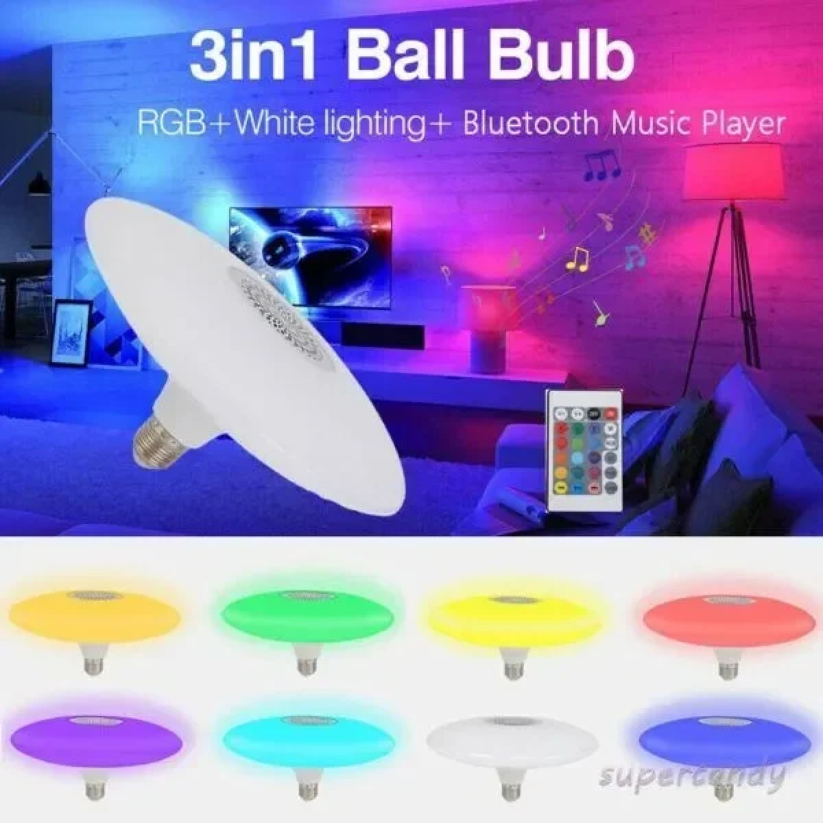 Smart Λάμπα LED για Ντουί E27 RGB 250lm ARA-LEDUFO-24W-OEM