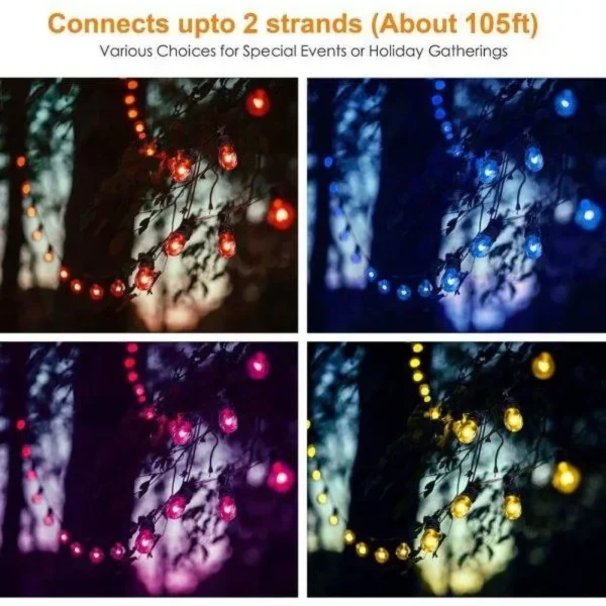 Αδιάβροχη Γιρλάντα Εξωτερικού Χώρου RGB Με 15 led λάμπες 48ft και χειριστήριο SL-030