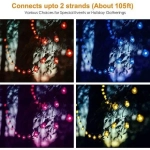 Αδιάβροχη Γιρλάντα Εξωτερικού Χώρου RGB Με 15 led λάμπες 48ft και χειριστήριο SL-030