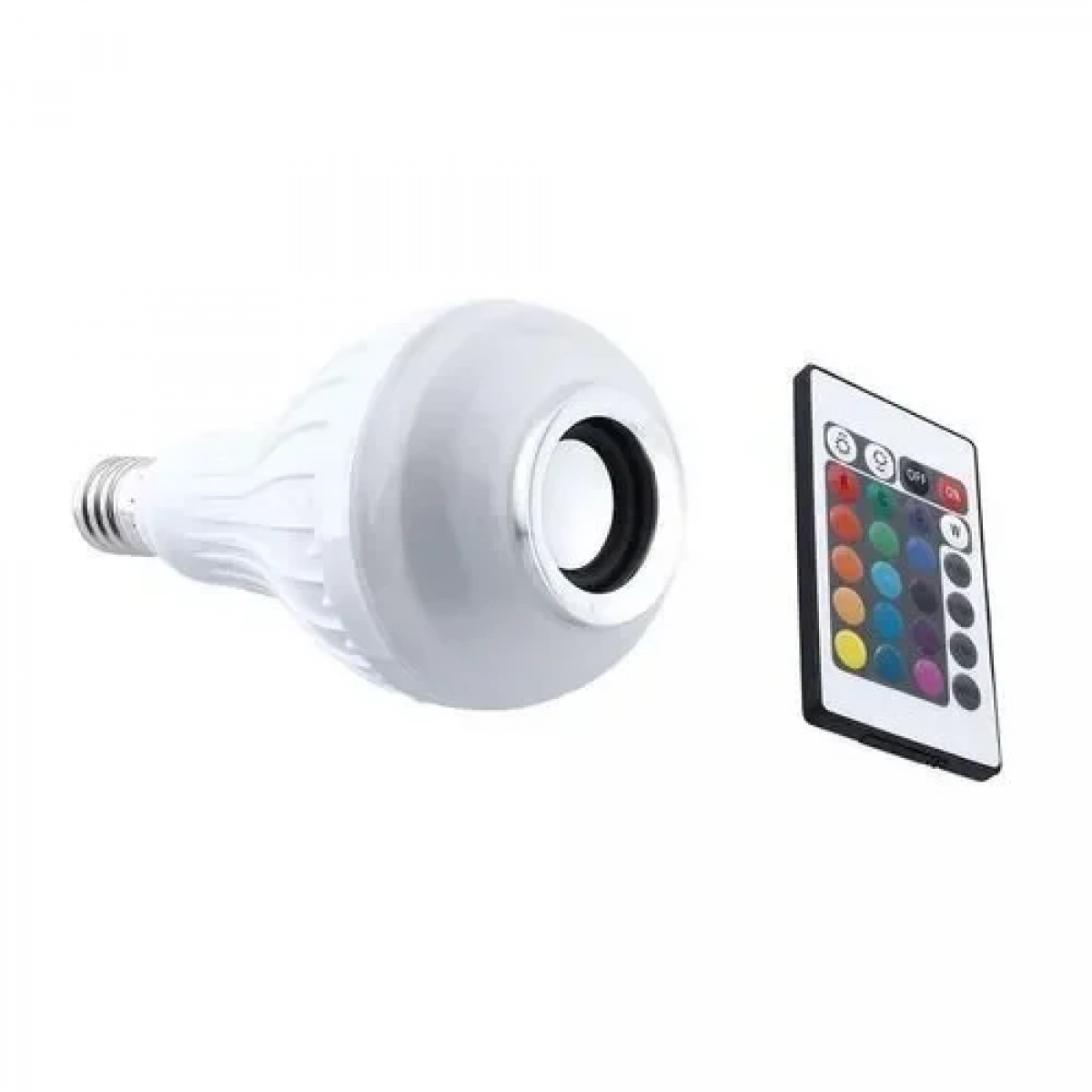 Λάμπα LED με Ηχείο Bluetooth και Ασύρματο Χειριστήριο RGBW για Ντουί E27 RGBW 1000lm 60681